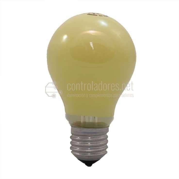 Lámpara estándar 60W 220V E27 de color AMARILLA