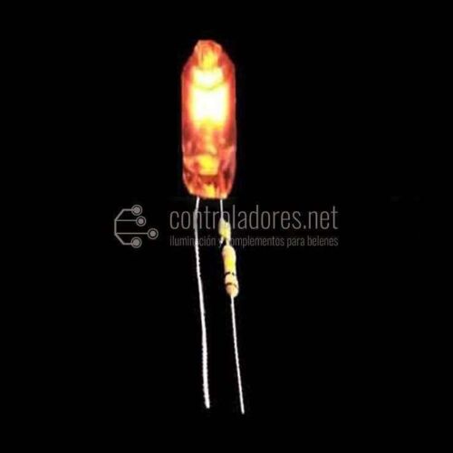 RED neon lamp rod 6X18mm - 220V (5 units)