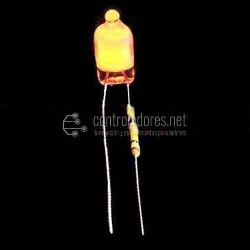 6 YELLOW neon microfiber lamp mm 220 V without cable (5 units)