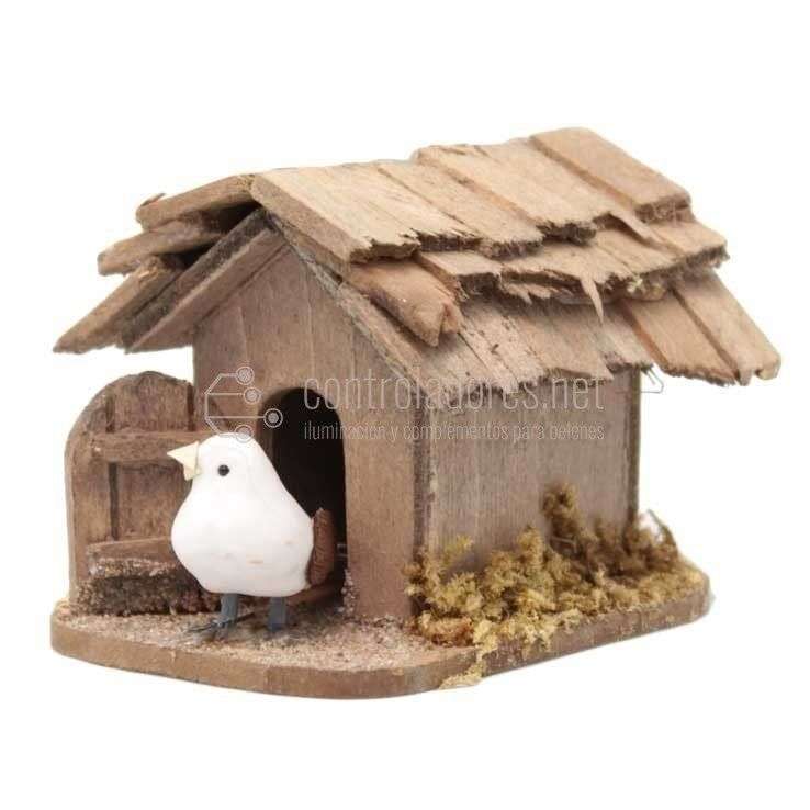 Dovecote small 6x5 cm and pigeon.