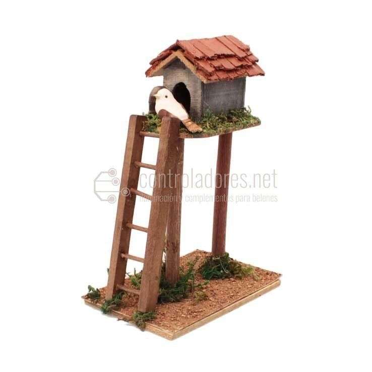 Dovecote with staircase. 14cm.
