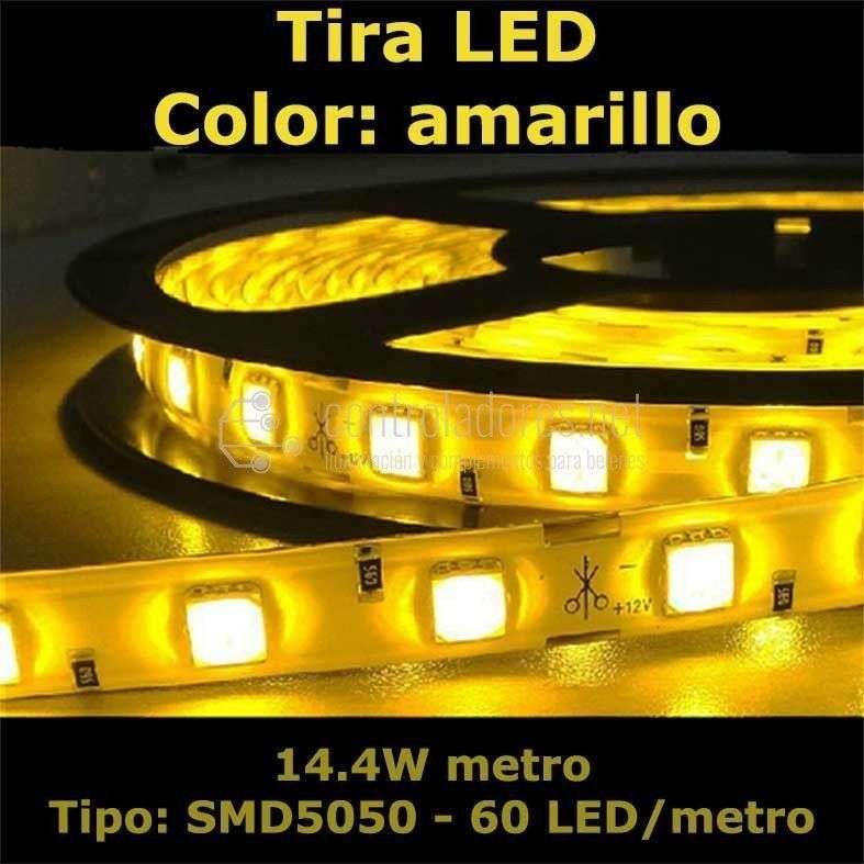 Tira LED AMARILLO 60LED/metro-14.4W/m