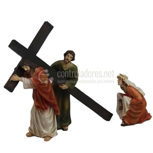 Jesus, Cirineo und Santa Verónica - Via Crucis