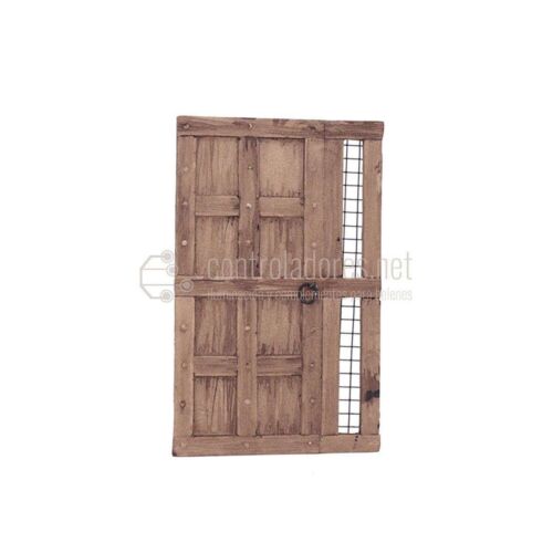 Rustic door with grid