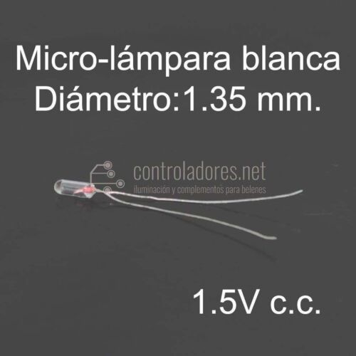 Mikrolichtlampe 1.35 mm Durchmesser 1.5V cc