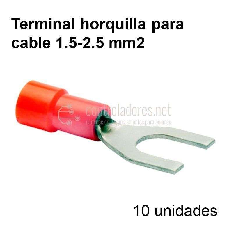 Terminal horquilla 1.5-2.5 mm2 (10 unidades)