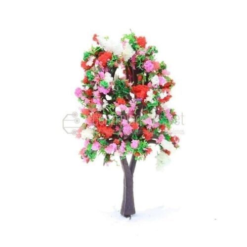 Tree with flowers blaas and roses