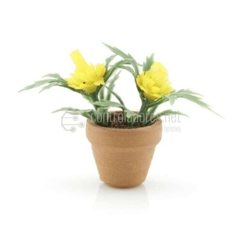 Maceta mini con flor amarilla