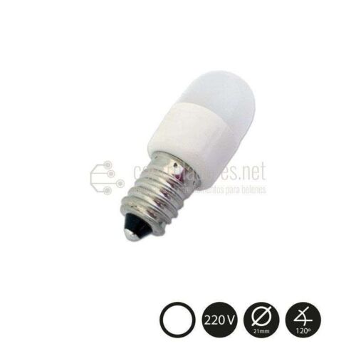 Lampe 4 LED E14 220V 1.5W WEISS