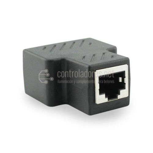 Network connector RJ45 CAT6 1 to 2 ports