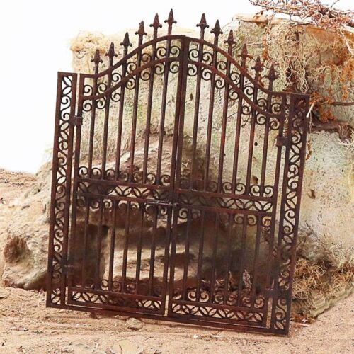 Puerta cancela medieval con marco